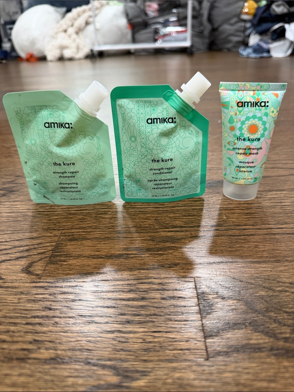 amika The Kure Strength Repair Trio- shampoo, conditioner, & repair mask